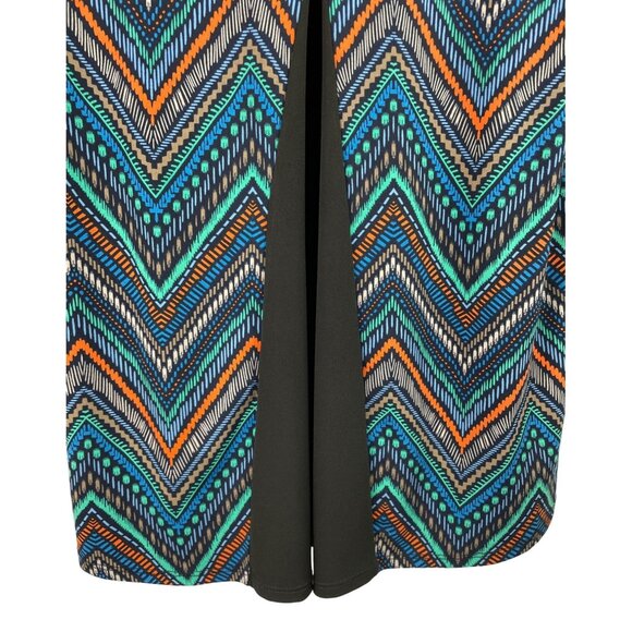 Cato Womens Size Small Multicolor Geometric Print 3/4 Sleeve Knit Shirt - Picture 6 of 10